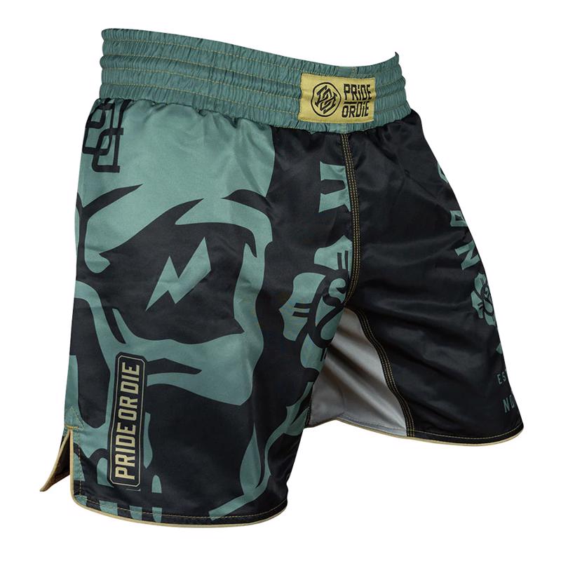 Pride Or Die no surrender MMA Shorts - Black